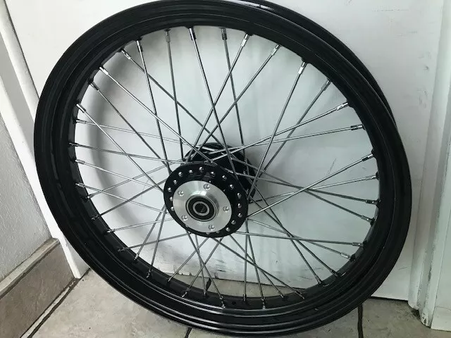 2008 Harley Sportster 883 1200 NIGHTSTER 19 x 2.5 Black 40 Spoke Front Wheel 2008 Harley Sportster 883 1200 NIGHTSTER 19 x 2.5 Black 40 Spoke Front Wheel