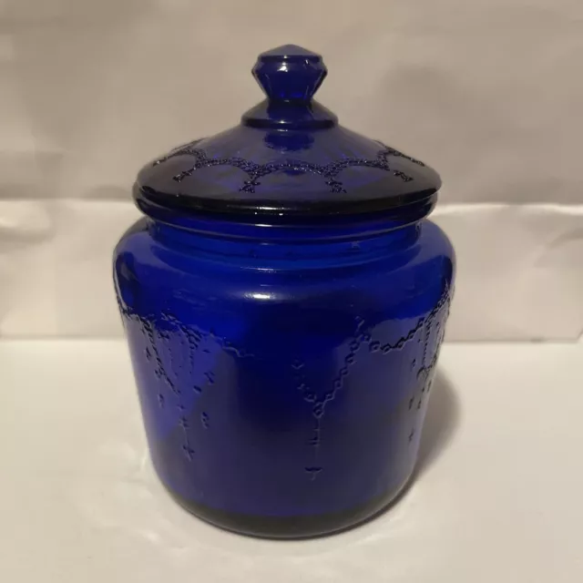 Mosser Jennifer Miniatures Cobalt Cracker Jar And Lid Canister
