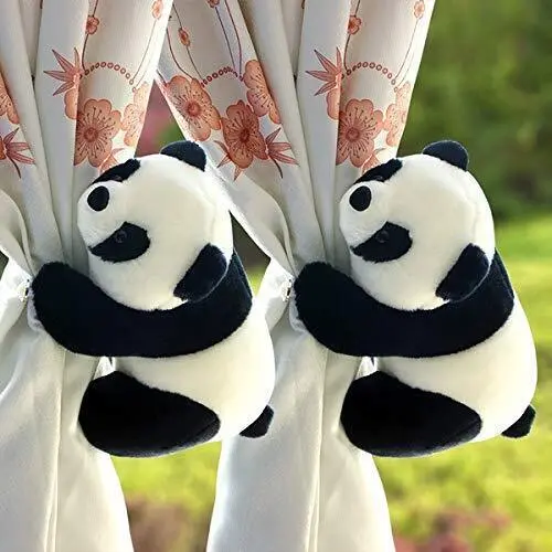 Curtain Tiebacks Holder Clip , Panda Soft Plush Toy -2 Pcs