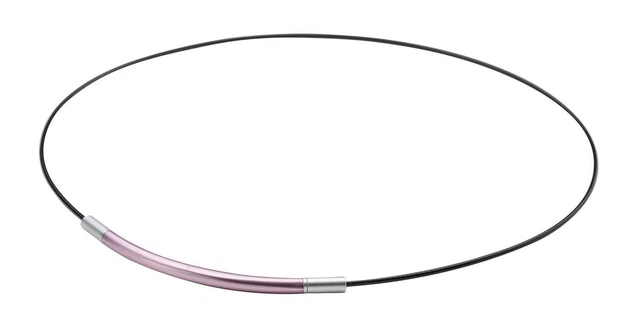 Collar Phiten RAKUWA Cuello Alambre EXTREMO Redondo Rosa/Plata 40cm