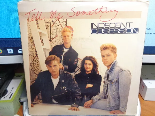 Indecent Obsession "Tell Me Something" 1989 MELODIAN Oz PS 7" 45rpm