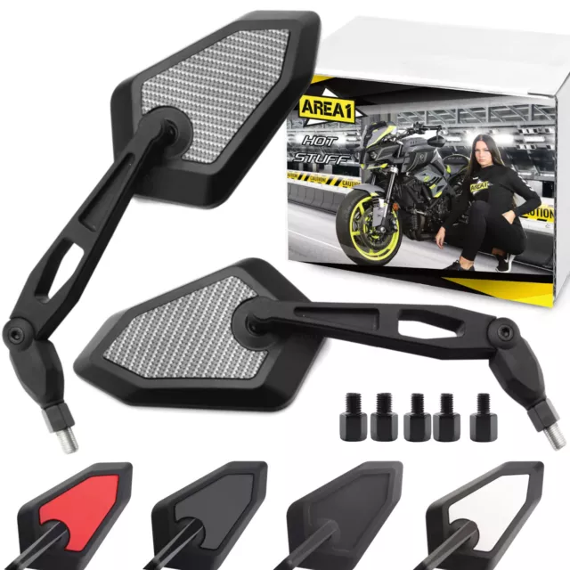 Rétroviseur de Moto Kit E-Certification Charbon, Yamaha Triumph (V06)