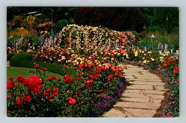 Victoria British Columbia-Canada, The Butchart Gardens, Vintage Postcard