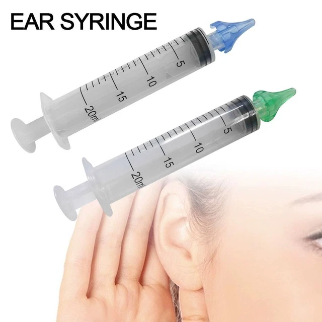 EAR SYRINGE EARWAX Removal Syringer Elbow Rubber Tube Aspirator Suction