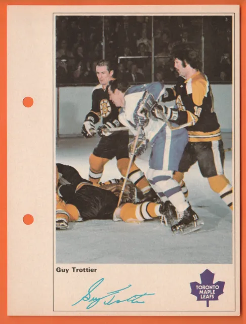 Guy Trottier (With Logo) 1971-72 Toronto Sun Photos - Maple Leafs