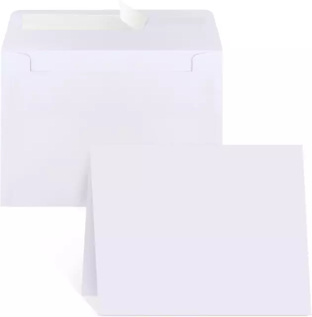 Tarjetas Y Sobres en Blanco 4x6 Paquete de 30 Cartulinas de Invitacion Blancas
