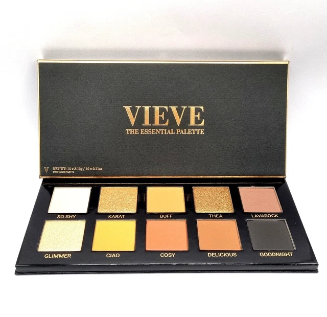 VIEVE THE Essential Eyeshadow Palette 10 Neutral & Shimmer Shades BNIB ...
