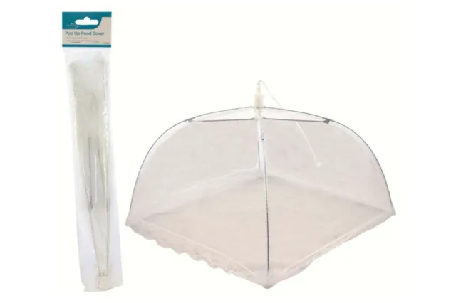 2 x Pop Up Food Cover Mesh Net Dome Umbrella Collapsible Bug Fly Insect BBQ 30cm