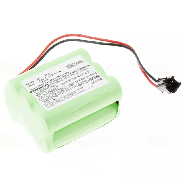 7,2V Akku Ni-MH für Tivoli Pal / iPal - ersetzt MA-1 MA-2 MA-3 - 2000mAh