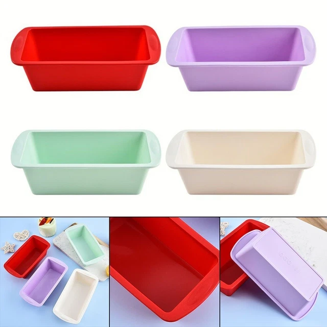 Telituny Stampo per sapone in legno, stampo per sapone rettangolare in silicone, stampo per sapone rettangolare in legno da 1200 ml, adatto per torte fai da te, cioccolato, gelatina, torte di pane