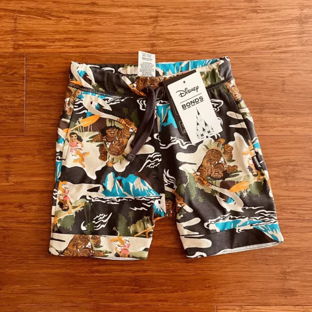 Bonds Baby Disney Moana Maui Hipster Toughie Grey Brown Shorts Size 3 BNWT