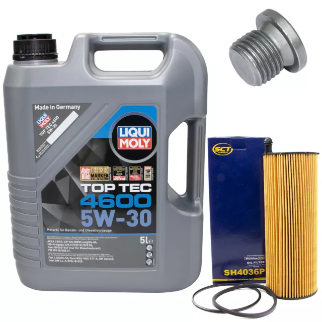 L'huile de moteur Kit 5W-30 5 Litre + Filtre à huile SH 4036 P+Hélice pour Audi