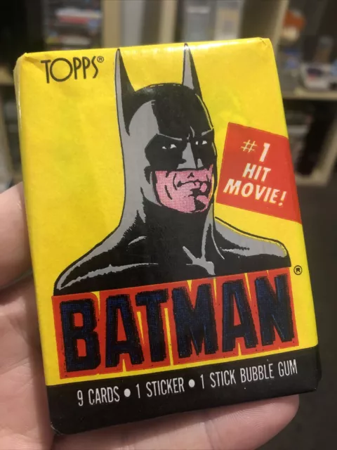 BATMAN 1989 movie unopened trading card pack TOPPS Batman X1 Mint, PSA, CGC, BGS