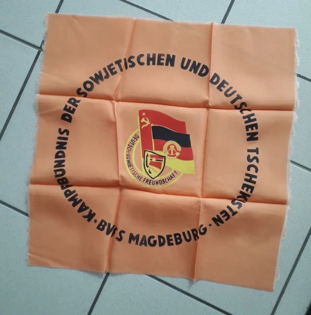 Kampfbündnis der Tschekisten BVfS Magdeburg Erinnerungstuch Format 47x47 cm