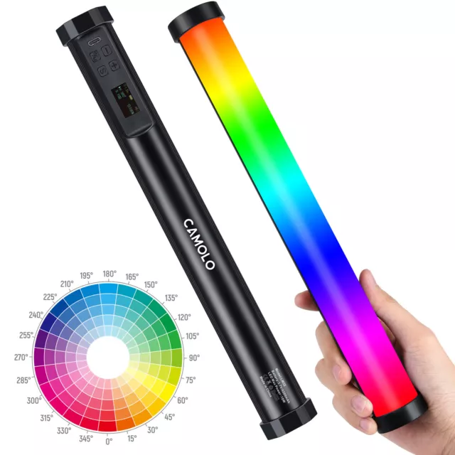 CAMOLO RGB Video Light Wand Handheld Tube Light LED Fill Light 2500K-9900K