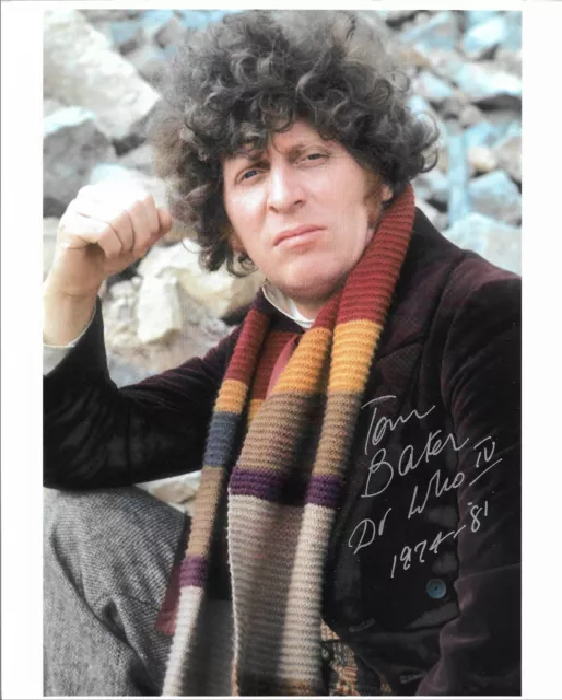 Tom Baker 4th DOCTOR WHO Genuine Signed Autograph 10X8 COA 32138