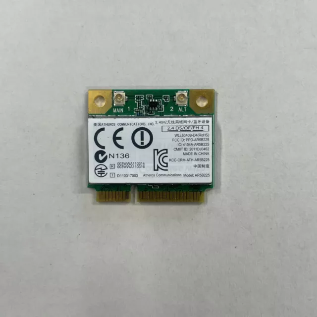 Genuine Atheros AR5B225 N150 802.11b/g/n Half Mini PCIe WiFi WLAN + BT 4.0 Card