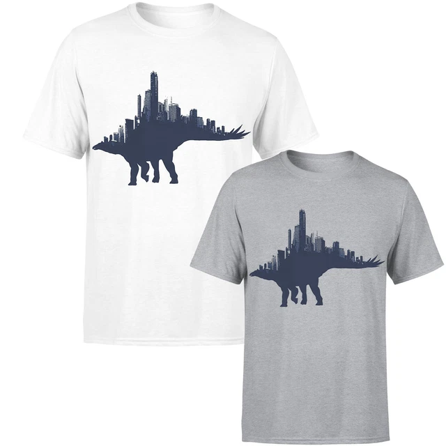 Citysaurus Mens Womens T Shirt Funny Dinosaur Graphic Retro Tee Top