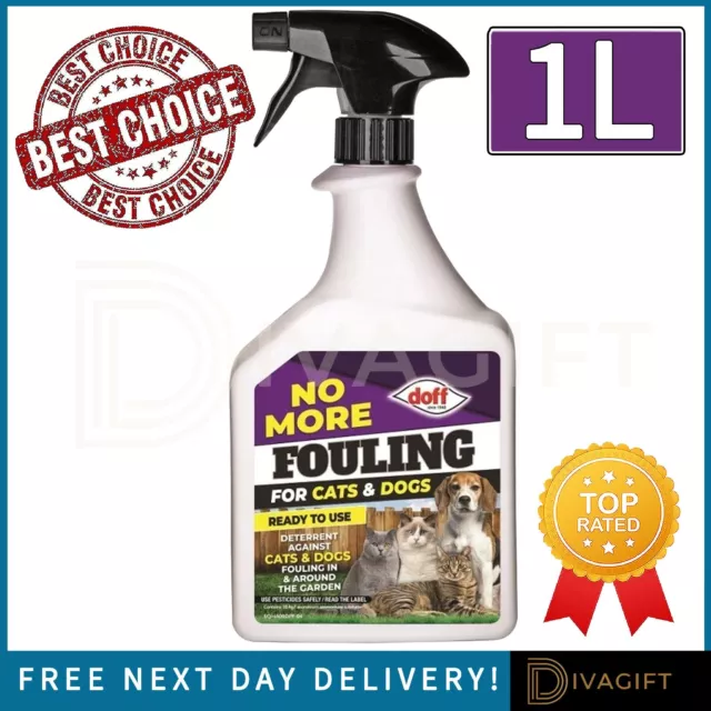 1L No More Fouling Spray For Deterring Cats Dogs Foxes Deterrent Repellent New