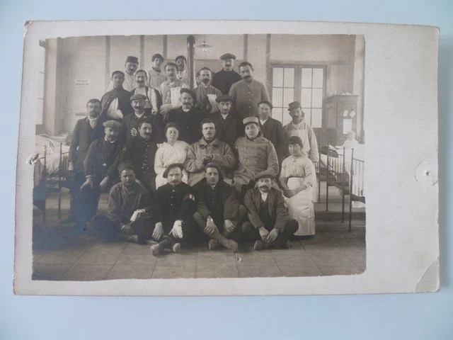 Ww1 14 18 Cpa Antique Military Hospital Photo Postcard War Wounds
