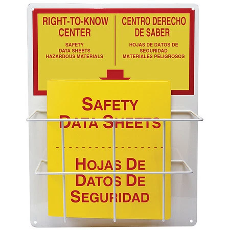 Accuform Sbzrs326 Right-To-Know Center,Bilingual,20 In. H