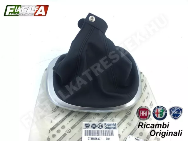 Fiat 500L Cambio Stick Gaiter Manuale Nero, Telaio Satinato 735576477 Nuovo, Originale