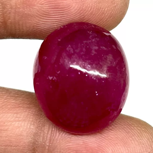 50.41 Cts Certified Natural Ruby Stunning Red Ring Size Loose Cabochon Gemstone