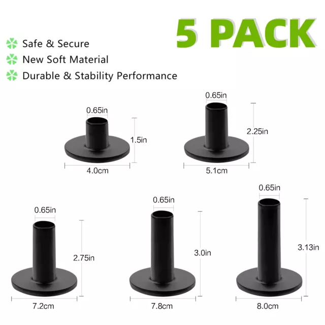 5 Pack Golf Rubber Tees Holder Driving Range Tee Home Training Practice Mat AU