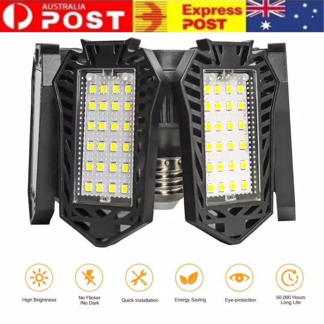 1x Super Bright LED Garage Light 120W Deformable Ceiling Workshop Shopping Lamp