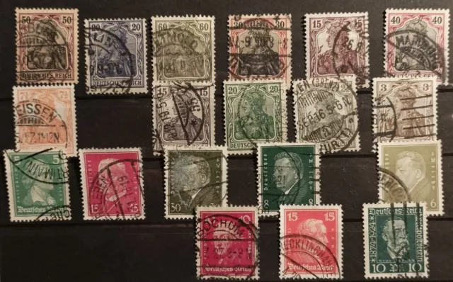 Deutsches Reich Briefmarken Konvolut gestempelt