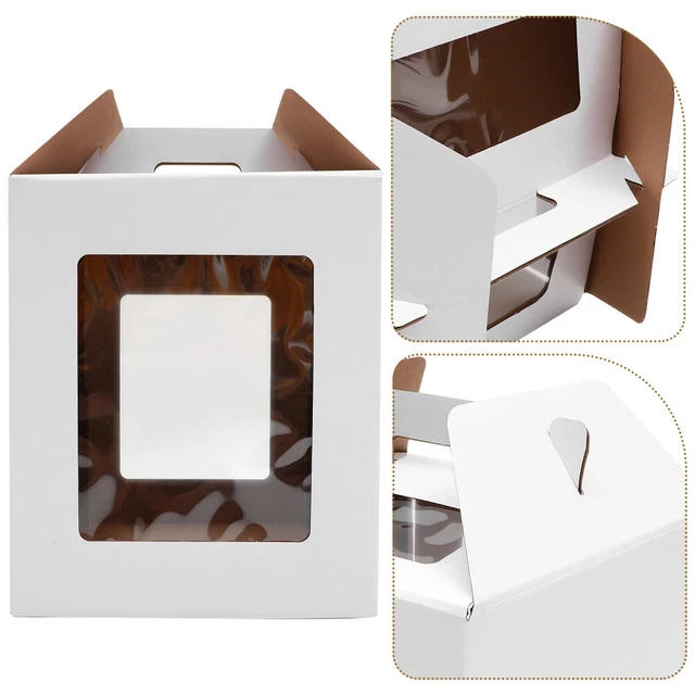 Portable Cake Box Cake Carrier Muffins Carriers Donuts Container Open The Window
