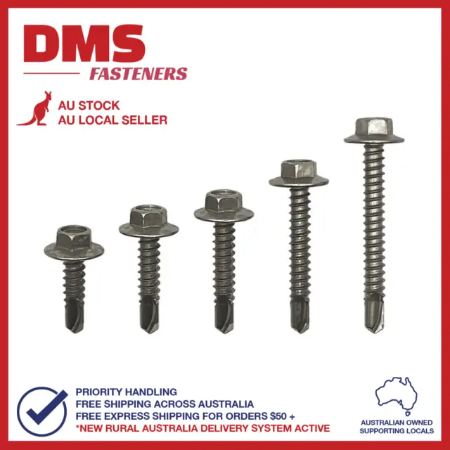 Tek Screw s Metal Self Drilling Roofing Hex Head Tech Stainless Steel YUS 550 A5