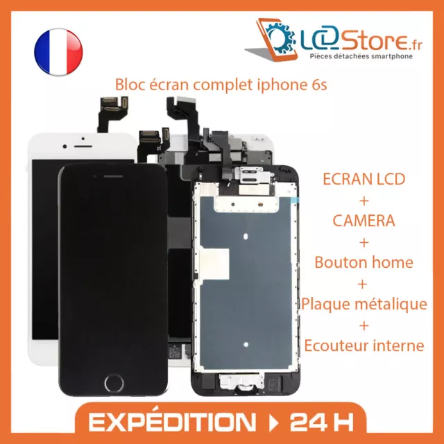 Bloc écran complet IPhone 6S Vitre tactile + LCD + Caméra frontale + bouton home