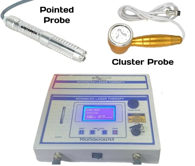Biotronix Advanced Laser Therapy Dual Probe 750 mw Pointed and Cluster Probe