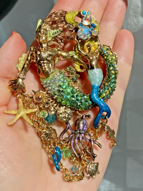 KIRKS FOLLY NIB ExtraordinaryGorgeous Large Rip Tide Merman Mermaid Pin Enhancer 249.99 PicClick