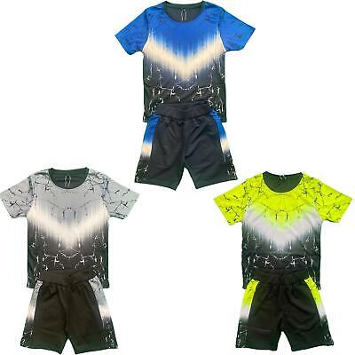 Bambini Ragazzi T-shirt shorts Set due tonalità Stampato Sport Estate Top Gym Outfit Set