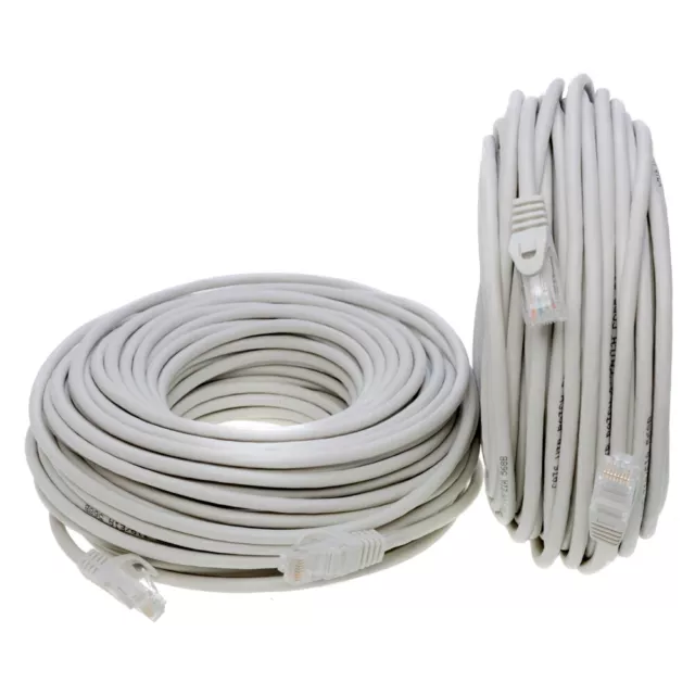 CAT6e/CAT6 Ethernet LAN Network RJ45 Patch Cable Gray 25FT- 200FT Multipack LOT