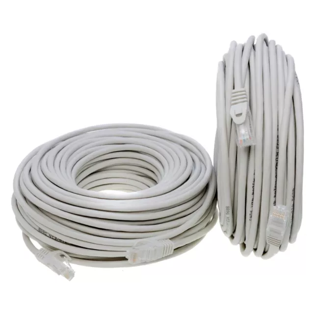 LOTE de cable de conexión de red LAN Ethernet CAT6e/CAT6 RJ45 gris 25 ft- 200 ft paquete múltiple