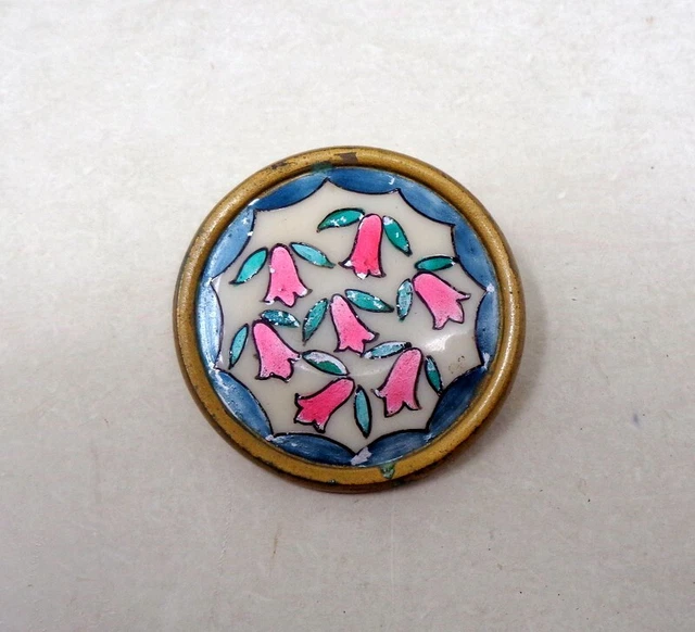 Broche Art Déco Années 1930 Plaqué Or Motif Floral - Occasion, Très Bon état