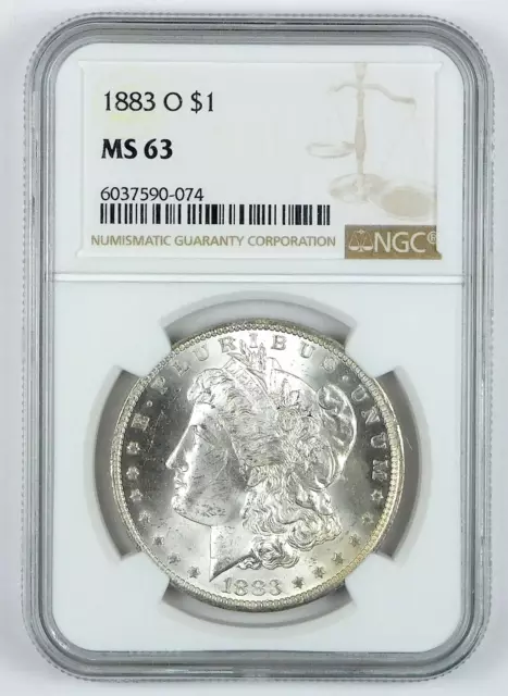 1883-O Morgan Silver Dollar - NGC MS 63 - Brown Label