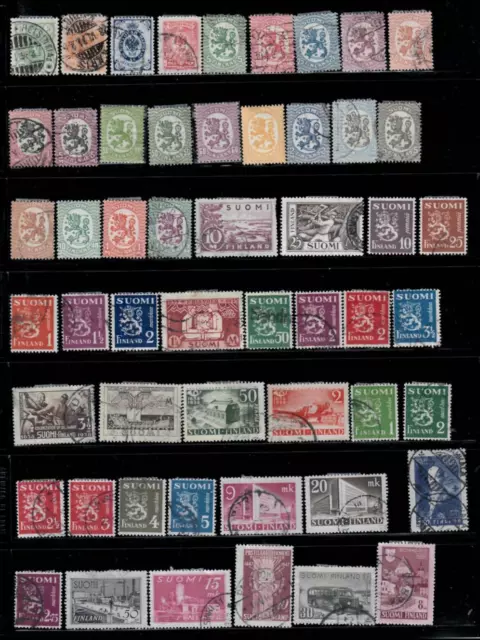 Finland Small Collection year 1885-55 used Scott=$60