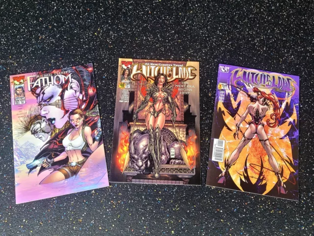 Micheal Turner's Fathom #12, Witchblade Infinty #1 & Vol. 1 # 40. Top Cow
