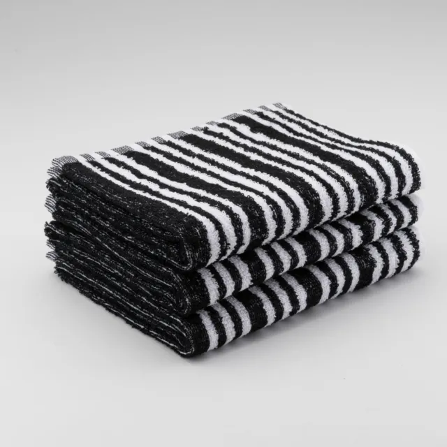 12 x Black & White Tinting Hair Salon Hairdressing Towels Beauty Barber 45x85cm