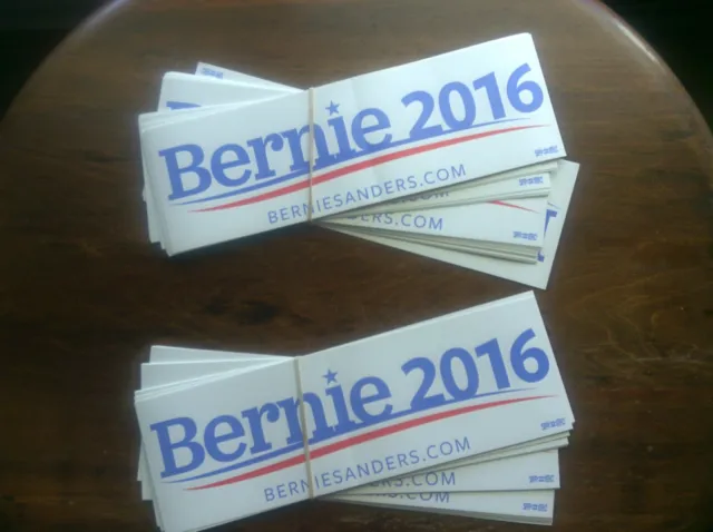 (50)  2016 Bernie Sanders Bumper Stickers
