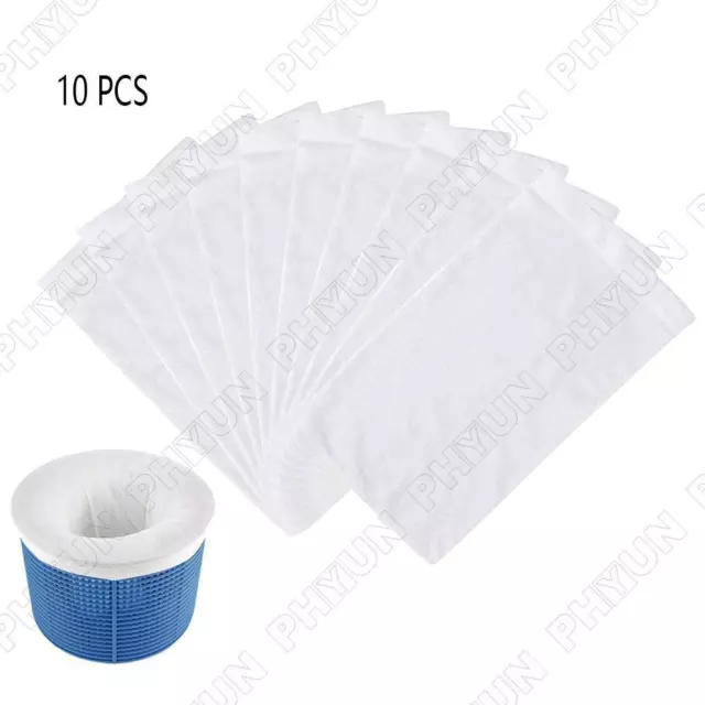 10 × Pool Skimmer Socks Filter Replacement Savers White for Basket Swimming Pool