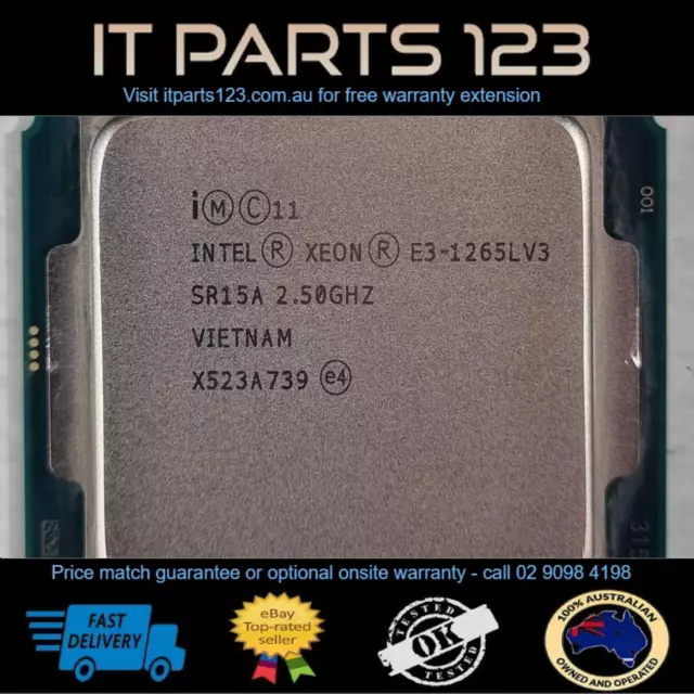 Intel Xeon E3-1265L V3 4 Cores 8M Cache 2.50 GHz Processor CPU PN: SR15A