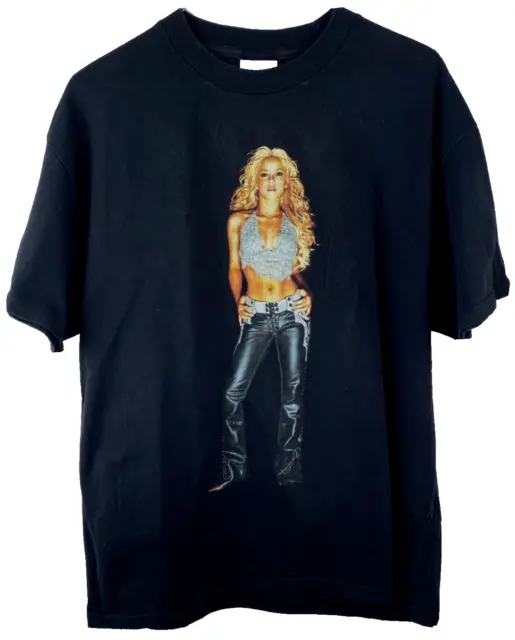 Vintage 2002 Shakira Tour Of The Mongoose Album Concert T-Shirt Size Large Black