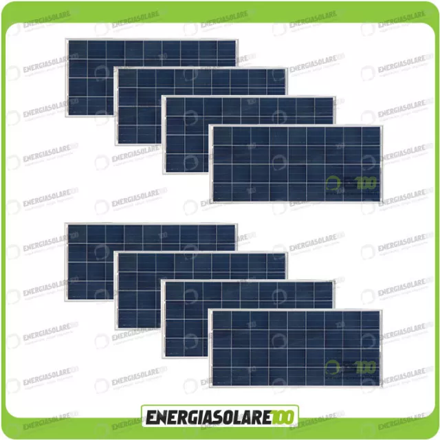 8 Panneaux solaires photovoltaïques 150W 12V polycristallin 1200W