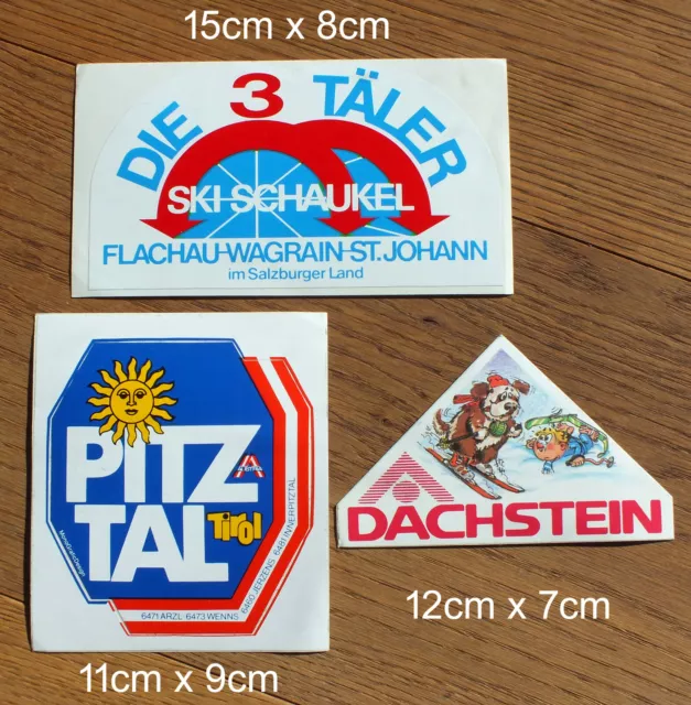 3 Sticker Aufkleber Pitztal Wenns Tirol Ski Flachau Wagrain St.Johann Dachstein