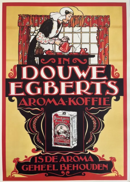 Douwe egberts koffie coffee  advertising poster sign PAPER